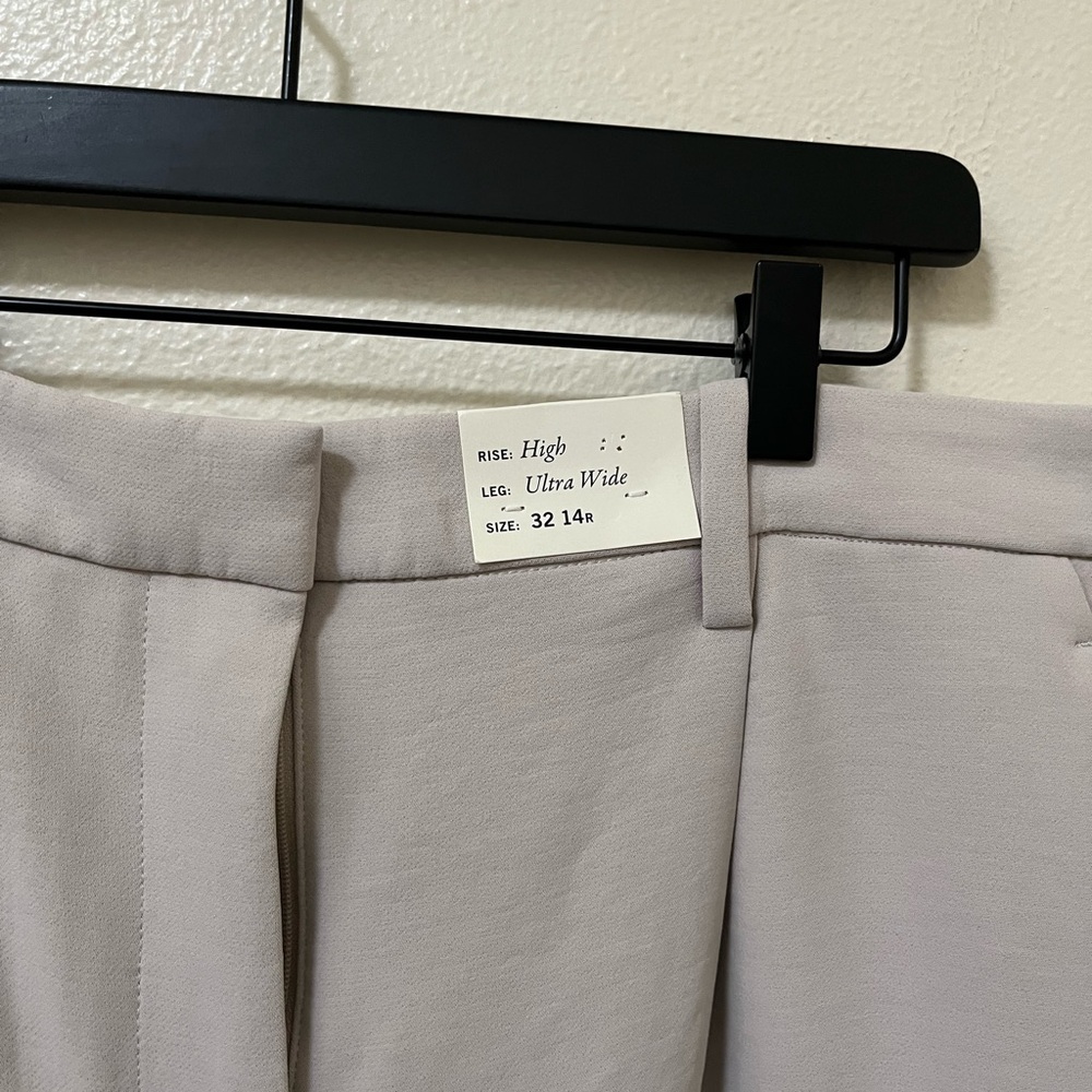 •ABERCROMBIE & FITCH• Sloane Tailored Wide Leg Pant Sand Ultra High Rise - Picture 3 of 8